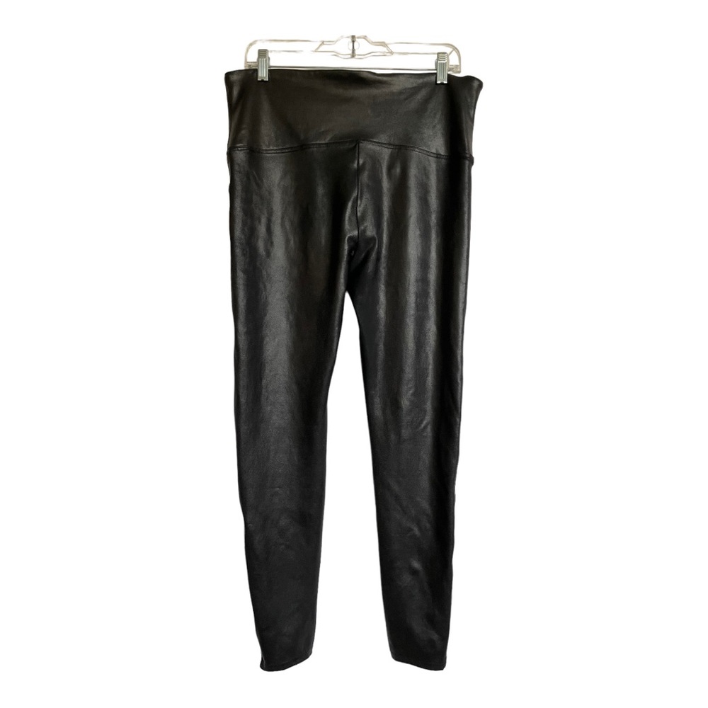 SPANX Faux Leather Side Stripe Leggings 2X Black - Picture 3 of 14